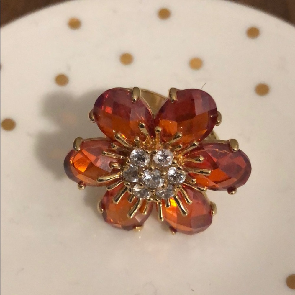 BaubleBar floral cocktail ring - size 7